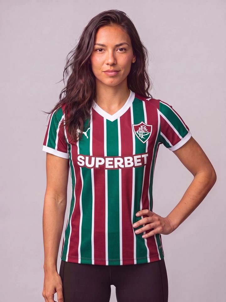 Camisa Feminina Fluminense Tricolor I 26/27