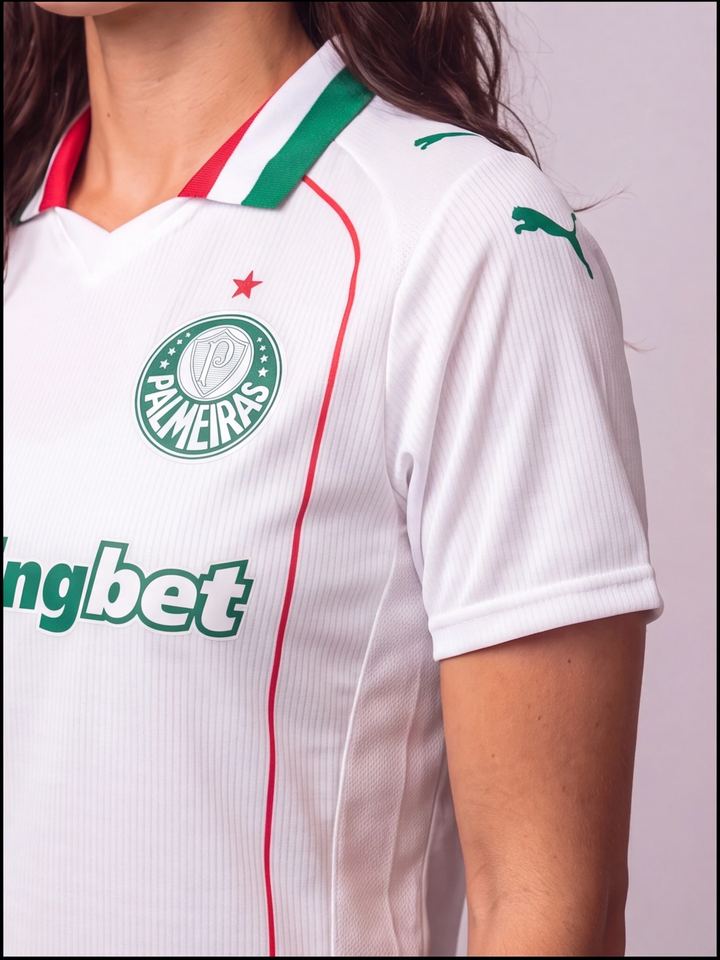 Camisa Feminina Palmeiras Branca II 26/27, foto 3