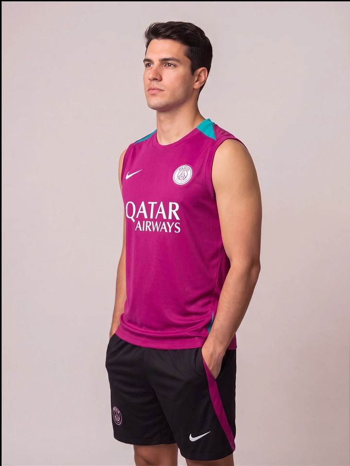 Kit Regata e Short PSG Treino Roxo